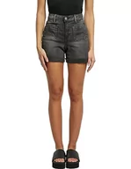 Spodenki damskie - Urban Classics Damskie szorty jeansowe w stylu vintage, krótkie spodnie jeansowe dla kobiet, dostępne w wielu różnych kolorach, rozmiary 26-34, Black washed, 27 - miniaturka - grafika 1