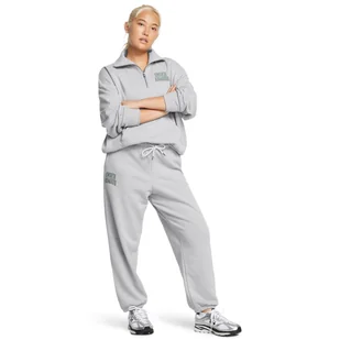 Damskie spodnie dresowe Under Armour UA Icon Hwt Terry Os Pant - szare - UNDER ARMOUR - Spodnie sportowe damskie - miniaturka - grafika 1