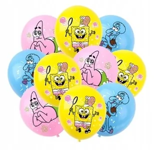 Balony z Nadrukiem - SPONGEBOB - 12szt - Balony i akcesoria Balony z Nadrukiem - SPONGEBOB - 12szt - Balony i akcesoria - miniaturka - grafika 1