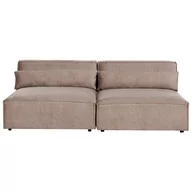 Sofy i kanapy - Sofa modułowa 2-osobowa bez podłokietników brązowa HELLNAR - miniaturka - grafika 1