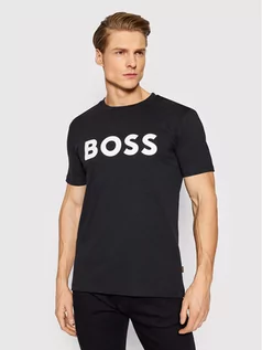 Koszulki męskie - Hugo Boss T-Shirt Thinking 1 50469648 Czarny Regular Fit - grafika 1