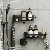 Półki łazienkowe - Półka pod prysznic FLEX czarna GEL-LOCK - miniaturka - grafika 1