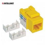 Wtyczki i adaptery - Keystone Intellinet Intellinet Moduł Cat6 UTP RJ45 zaciskany żółty 210584 - miniaturka - grafika 1