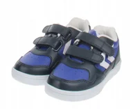 Buty dla dziewczynek - Hummel Sportowe Buty Dziecięce Na Rzepy Niebiesko Czarne 27 Jwe - miniaturka - grafika 1