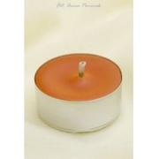 Świece - Świeca tealight z wosku pszczelego - pomarańczowa - miniaturka - grafika 1