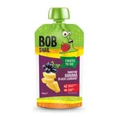 Desery dla dzieci - Bob Snail smoothie banan-czarna porzeczka 120 g - miniaturka - grafika 1
