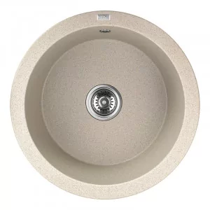 LAVEO SBD 488Y Zlewozmywak granitowy 1 komora Wymiary: ? 510x205 mm Wykończenie: beż W zestawie z syfonem Space Saving i korkiem klik-klak - Zlewozmywaki - miniaturka - grafika 1