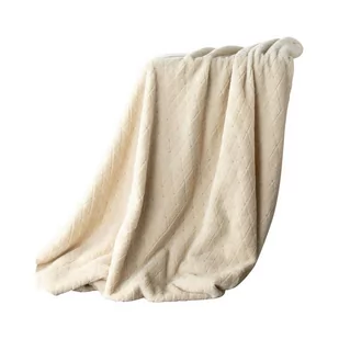 Euro Firany Koc Flanelowy Design Cindy4 Beżowy 170x210 1212084 - Koce - miniaturka - grafika 1