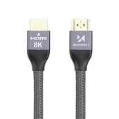 Kable USB - Wozinsky kabel HDMI 2.1 8K 60 Hz 48 Gbps / 4K 120 Hz / 2K 144 Hz 1m srebrny (WHDMI-10) - miniaturka - grafika 1
