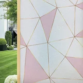 Okleiny - Nieprzezroczysta folia okienna (45 x 200 cm), różowa, matowa, antystatyczna, wielokrotnego użytku, idealna do salonu i sypialni. - miniaturka - grafika 1