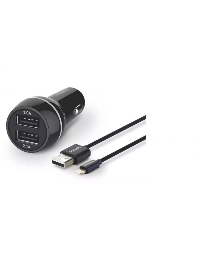 philips Ładowarka samochodowa 5V/3.1A 15.5W, iPhone, iPad, iPad mini