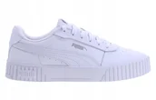 Buty trekkingowe damskie - Młodzieżowe sneakersy Carina 2.0 PUMA White Silver Gray - miniaturka - grafika 1
