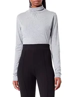 Koszulki i topy damskie - BOSS Damski top z dżerseju, średni szary, XL (DE) - miniaturka - grafika 1