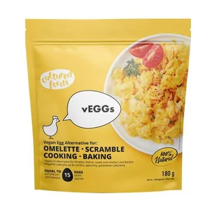 Cultured Foods vEGGs Omelette  roślinny zamiennik jajek Cultured Foods 180g 1442-uniw - Produkty wegańskie i wegetariańskie - miniaturka - grafika 2