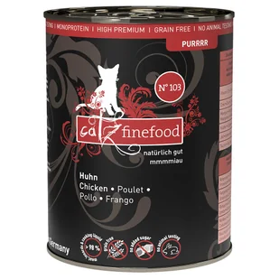 Catz Finefood Purrrr w puszkach, 12 x 400 g / 375 g - No. 103, kurczak (12 x 400 g) - Mokra karma dla kotów - miniaturka - grafika 1