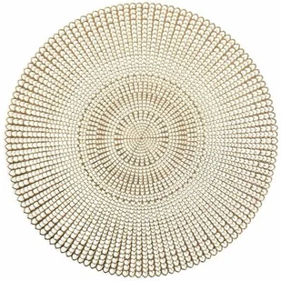 Zeller Podkładka ochronna dekoracyjna mata na stół kolor złoty 41 cm 26818 - Obrusy i serwetki - miniaturka - grafika 1
