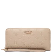 Portfele - Duży Portfel Damski Guess Phoebe Slg SWPD96 65146 Beżowy - miniaturka - grafika 1
