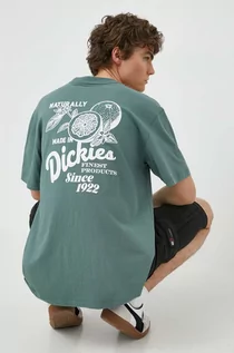Koszulki męskie - Dickies t-shirt bawełniany RAVEN TEE SS męski kolor zielony z nadrukiem DK0A4YYM - grafika 1