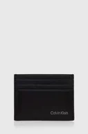 Etui na dokumenty i karty - Calvin Klein etui na karty skórzane kolor czarny K50K512421 - miniaturka - grafika 1