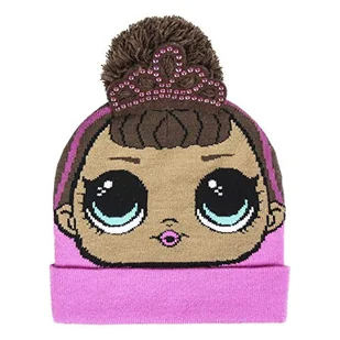 CERDÁ LIFE'S LITTLE MOMENTS Czapka z aplikacjami LOL Zimowy Kappelek Pompon, Kolorowa (Różowa 48), Jeden rozmiar Unisex Dorosły, Wielobarwny (Różowy 48) - Czapki damskie - miniaturka - grafika 1