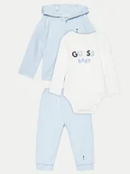 Komplety dla niemowląt - Guess Komplet bluza, body i spodnie dresowe H4YW12 KCCC0 Niebieski Regular Fit - miniaturka - grafika 1