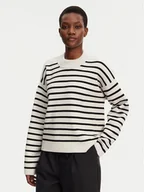 Swetry damskie - AMI PARIS Sweter UKS036.KN0041 Szary Relaxed Fit - miniaturka - grafika 1