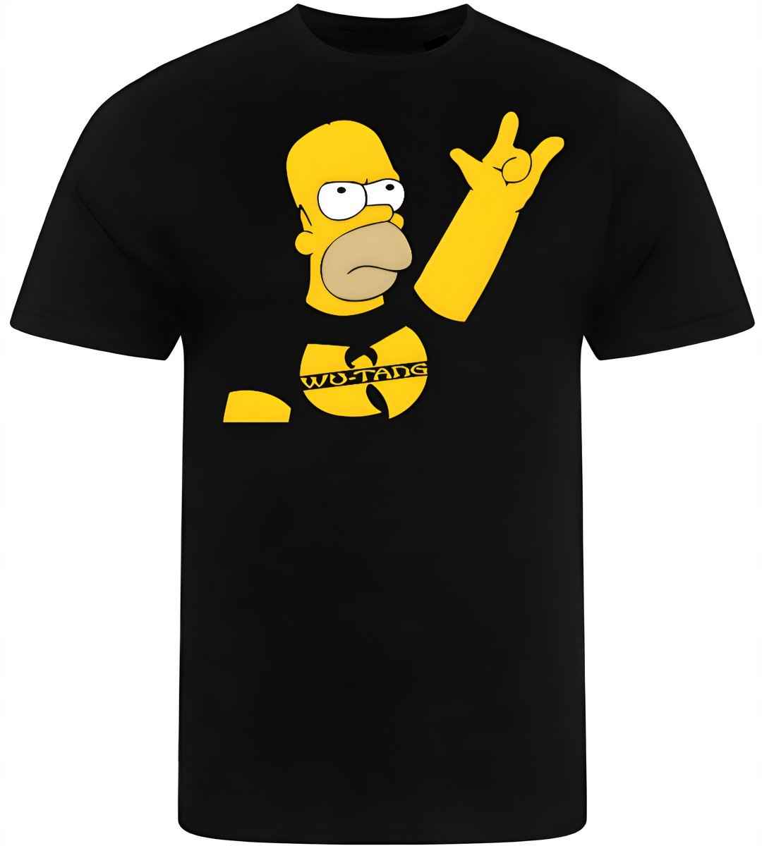 KOSZULKA MĘSKA NADRUK ŚMIESZNA WU-TANG SIMPSON PREZENT PREMIUM S