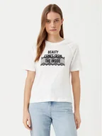 Koszulki i topy damskie - JDY T-Shirt Nina 15342612 Biały Loose Fit - miniaturka - grafika 1