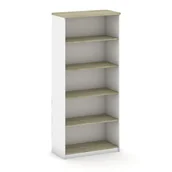 Regały biurowe - B2B Partner Szafka bez drzwi Mirelli A+, 800 x 400 x 1800 mm, biały/dąb sonoma 437496 - miniaturka - grafika 1