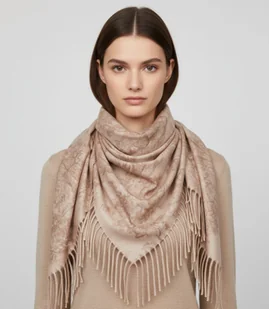 Modna damska chusta z frędzlami kobiecy elegancki szal - Moda i Uroda OUTLET - miniaturka - grafika 1