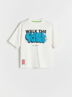 Reserved - T-shirt z nadrukiem - biały - Koszulki dla chłopców - miniaturka - grafika 1