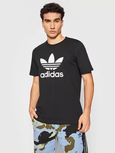 Koszulki męskie - Adidas T-Shirt adicolor Classics Trefoil Tee H06642 Czarny Regular Fit - grafika 1