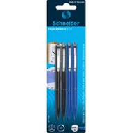 Pióra kulkowe - Schneider piśmiennicze ball point Pen K 15, mechanizm druku, M, 4er blistrowa 2 X W kolorze czarnym + 2 X Niebieski 73089 - miniaturka - grafika 1