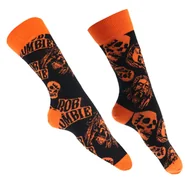 Skarpetki męskie - skarpetki ROB ZOMBIE - SKULL FACE ORANGE-40/45 - miniaturka - grafika 1