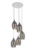 Lampy sufitowe - Srebrna szklana lampa wisząca - D147 G1-N34 - miniaturka - grafika 1