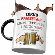 Kubki - Kubek Czarny Dla Córki na Dzień Dziecka Prezent z Nadrukiem ze Zdjęciem + Opakowanie na prezent (wzór 02) - miniaturka - grafika 1