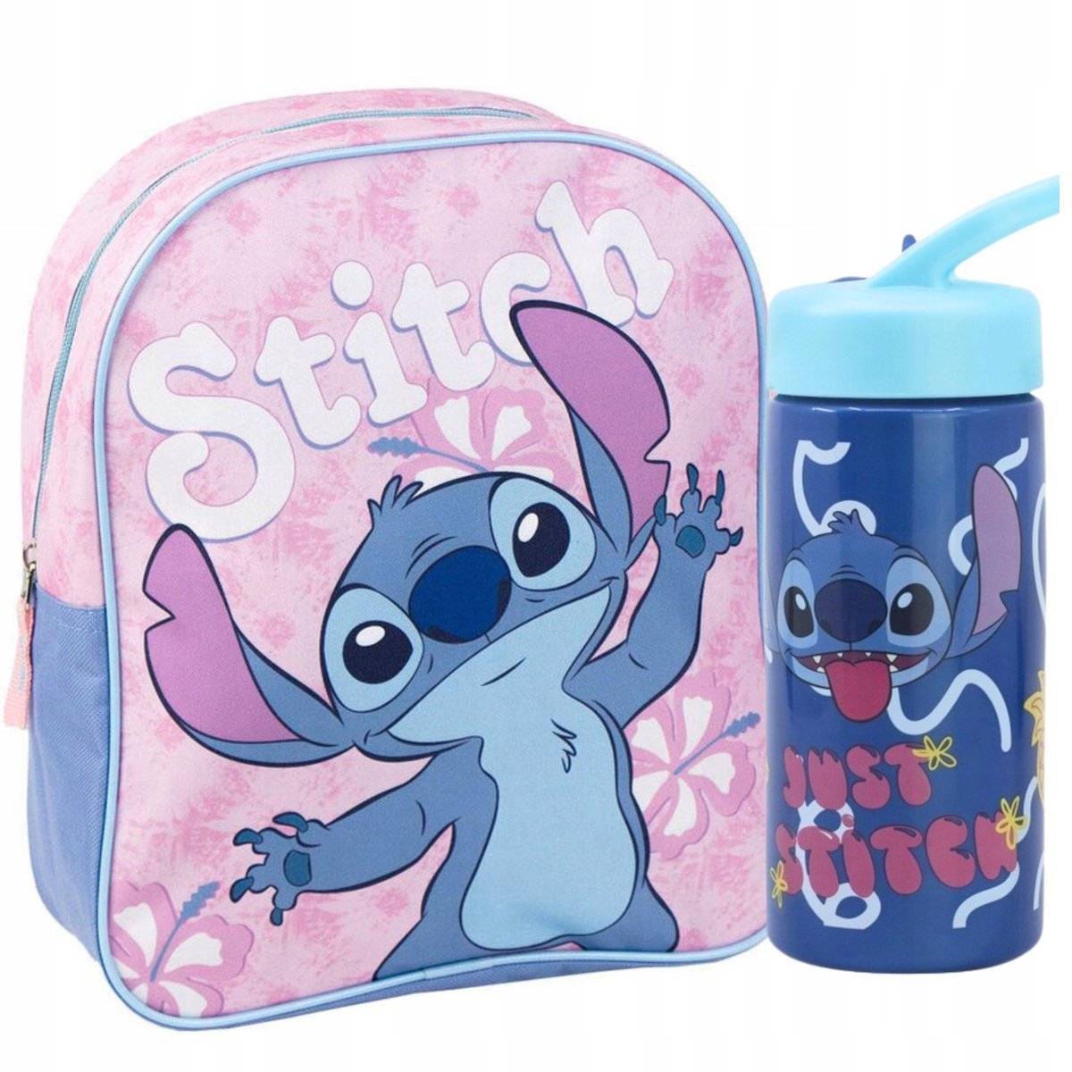 STITCH BIDON + PLECAK DZIECIĘCY PRZEDSZKOLNY JEDNOKOMOROWY 30cm