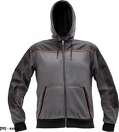 Odzież robocza - CERVA CREMORNE bluza - męska bluza z suwakiem, kaptur, 55% bawełna, 45% poliester - szary XXL - miniaturka - grafika 1