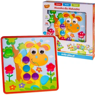 SMILY PLAY Mozaika guziczkowa dla maluszka układanka dla dzieci kolory - Zabawki interaktywne dla dzieci - miniaturka - grafika 1