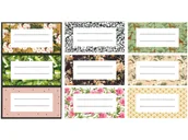 Szkolne artykuły papiernicze - Interdruk Naklejki na zeszyty 9 sztuk Trendy Interdruk 723343 - miniaturka - grafika 1