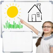 Tablice i flipcharty - Tablica Magnetyczna Do Zawieszenia Suchościeralna Biała 45x60cm - miniaturka - grafika 1