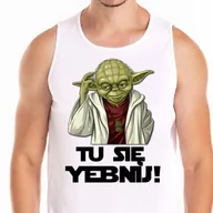 Koszulki męskie - 0642 Tank Top Koszulka Śmieszna Yoda Star Wars L - miniaturka - grafika 1