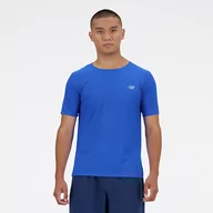 Koszulki męskie - Koszulka męska New Balance MT41281BUL  niebieska - miniaturka - grafika 1