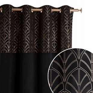 Room99 ZASŁONA WELUROWA BLISS - CZARNA 140x280 SREBRNA PRZELOTKA 5908224062444 - Zasłony - miniaturka - grafika 1