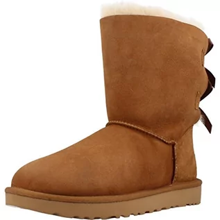 Botki damskie - UGG Bailey Bow II Botki/Buty Za Kostkę Kobiety Beżowy - 40 - Buty Za Kostkę Shoes - grafika 1