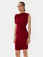 Sukienki - Guess Sukienka koktajlowa W5BK71 KCVG2 Bordowy Slim Fit - miniaturka - grafika 1