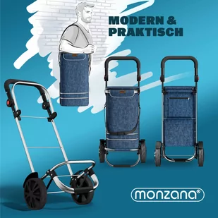 Wózek na Zakupy 56L max 50 kg Zdejmowana Torba Niebieski - Torby i wózki na zakupy Wózek na Zakupy 56L max 50 kg Zdejmowana Torba Niebieski - Torby i wózki na zakupy - miniaturka - grafika 1