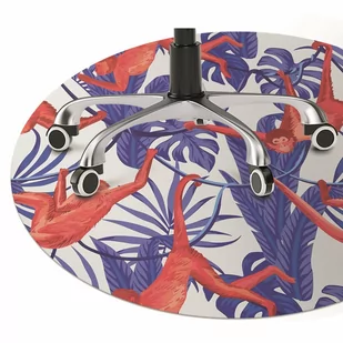 Mata pod fotel ochrona paneli Małpy Abstrakcja fi100 cm - Podnóżki, podpórki, podkładki - miniaturka - grafika 1