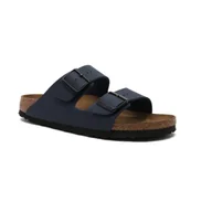Klapki i japonki damskie - Birkenstock Klapki Arizona | narrow fit | z dodatkiem skóry - miniaturka - grafika 1