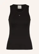 Koszulki i topy damskie - Calvin Klein Top schwarz - miniaturka - grafika 1